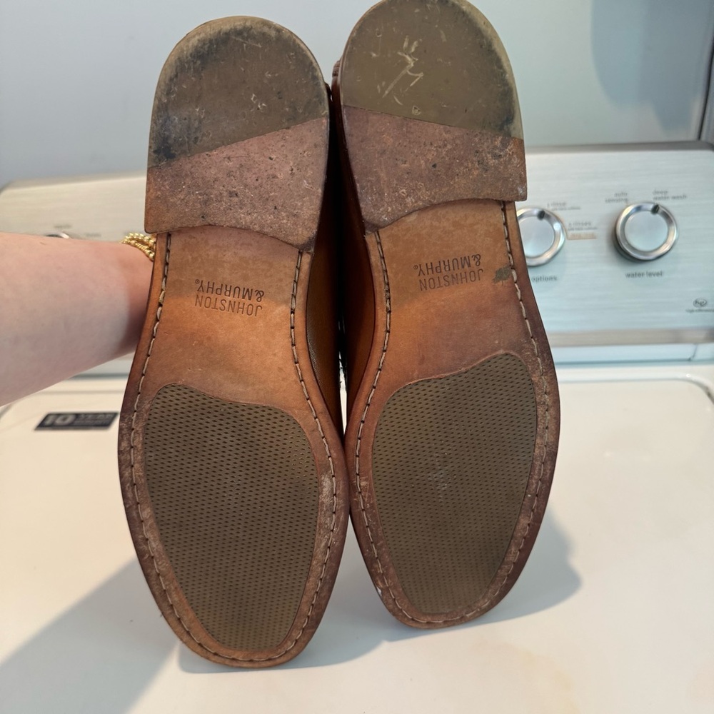 Johnston & Murphy Size Brown Leather Bit Slip On Driving
Loafers - Picture 3 of 8